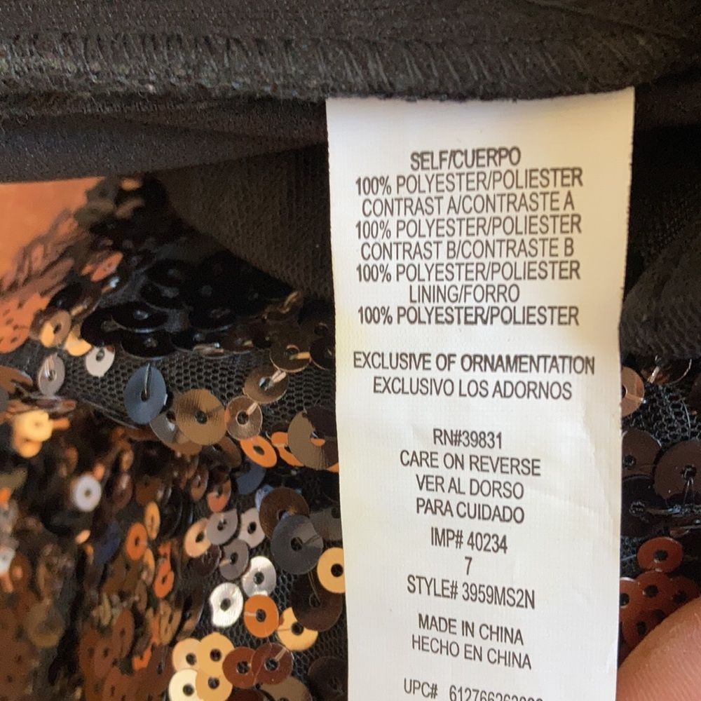 My Michelle black and sequins strapless dress - Picture 5 of 6